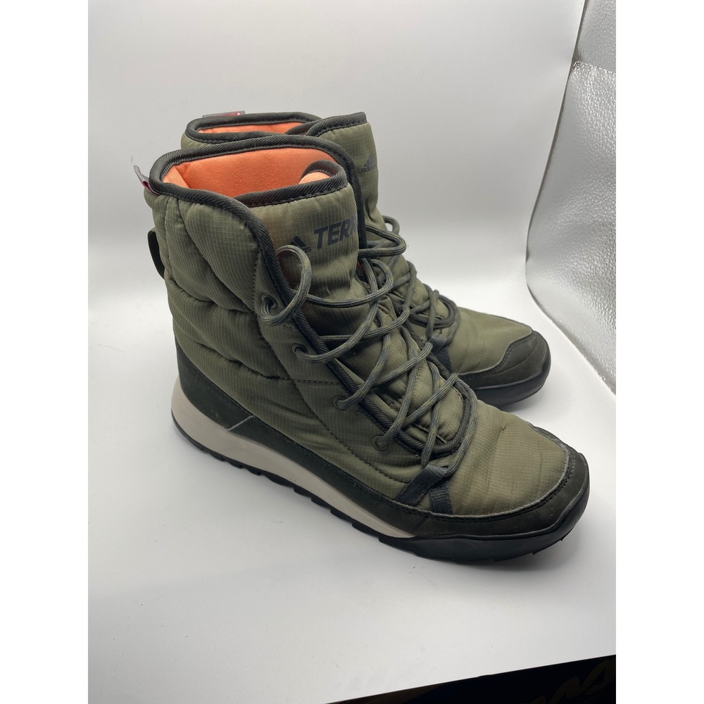 Adidas Terrex Primaloft Winter Boots Lace Up Women's Green‎ Olive Size 6 US